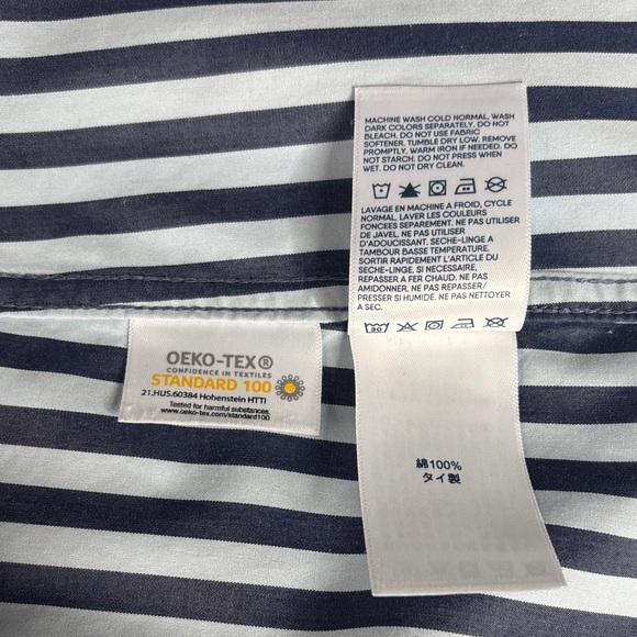 💙Lands End Striped No Iron Button Down Shirt Women’s Size 10 Cotton Work💙 - Picture 9 of 14